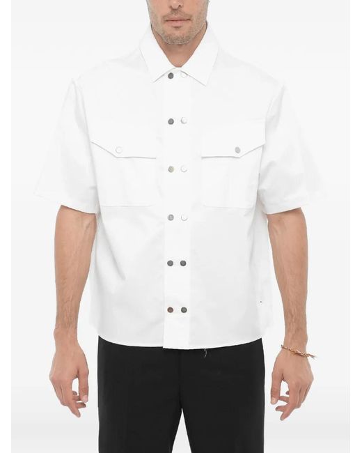 Neil Barrett White Boxy-Fit Short-Sleeve Shirt for men