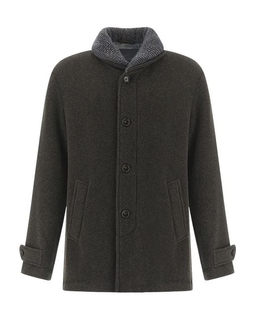 Paul & Shark Gray Shawl-Collar Jacket for men