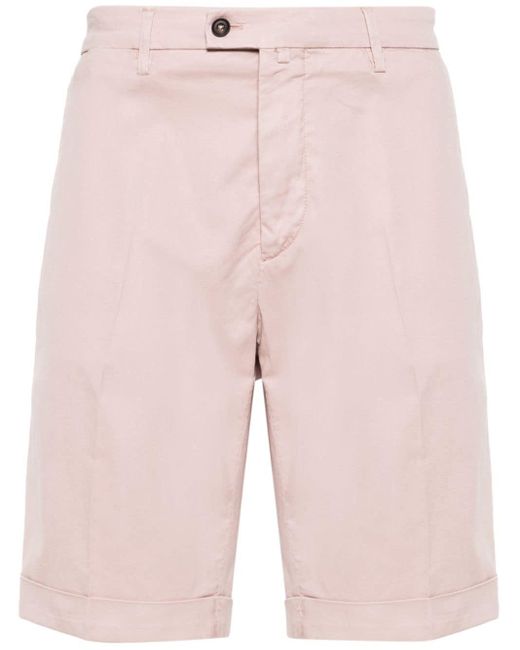 Corneliani Pink Twill Chino Shorts for men