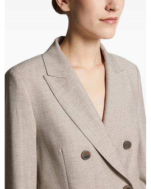 Peserico Natural Double-Breasted Blazer