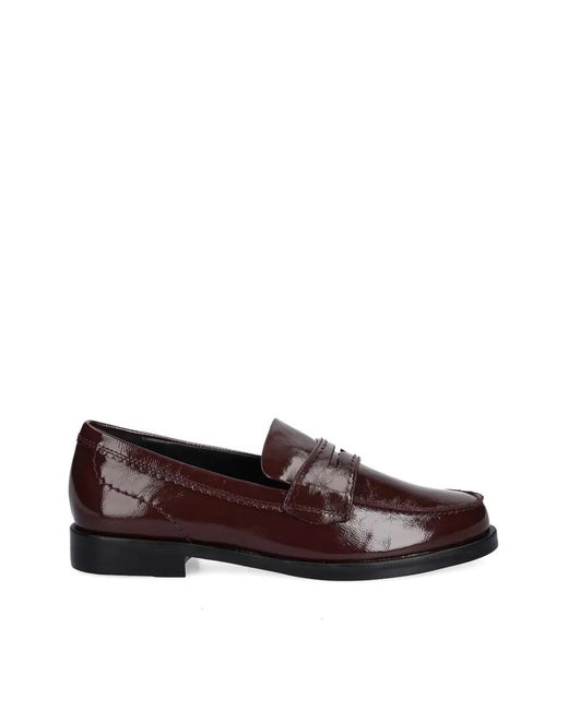 Clarks Brown Panelled Penny Loafers