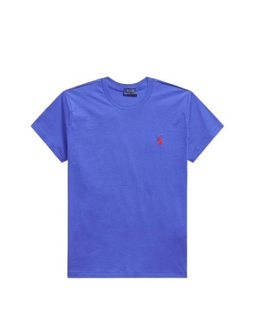 Polo Ralph Lauren Blue Logo-Embroidered T-Shirt