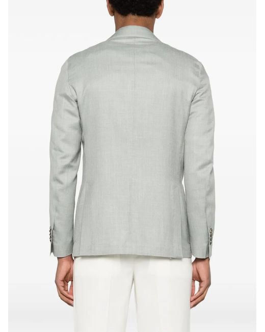 Chaqueta De Lana Con Botones Lardini de hombre de color Gray