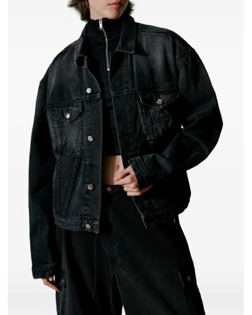 Rhude Black Buttoned Denim Jacket