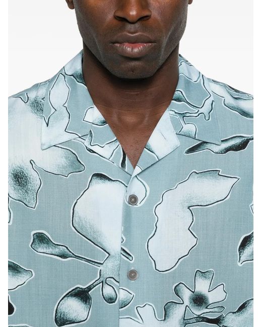 Paul Smith Blue Printed Shirt for men
