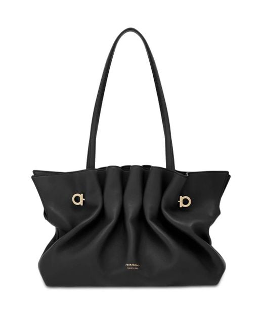 Borsa A Spalla Soft Media di Ferragamo in Black