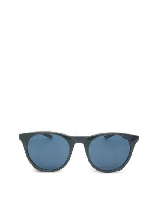 Nike Blue Essential Horizon Round-Frame Sunglasses for men