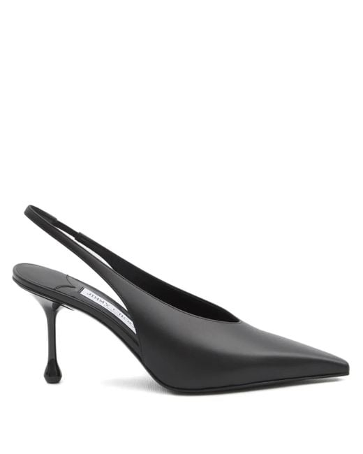 Jimmy Choo Black Spitze Isa Pumps 80mm