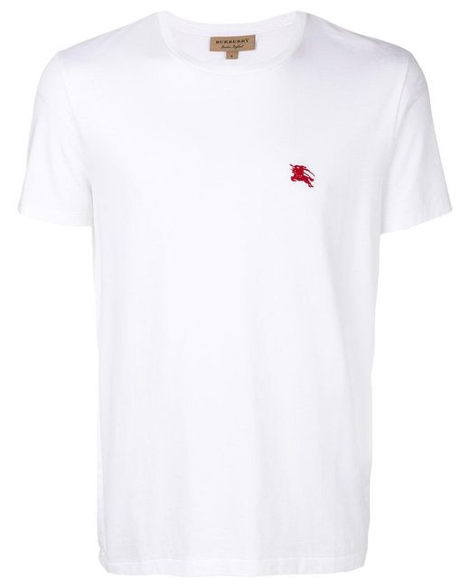 Burberry Black Embroidered Chest Logo T-shirt for men