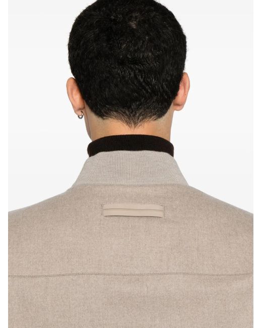 メンズ Zegna Oasi カシミア ボンバージャケット Natural