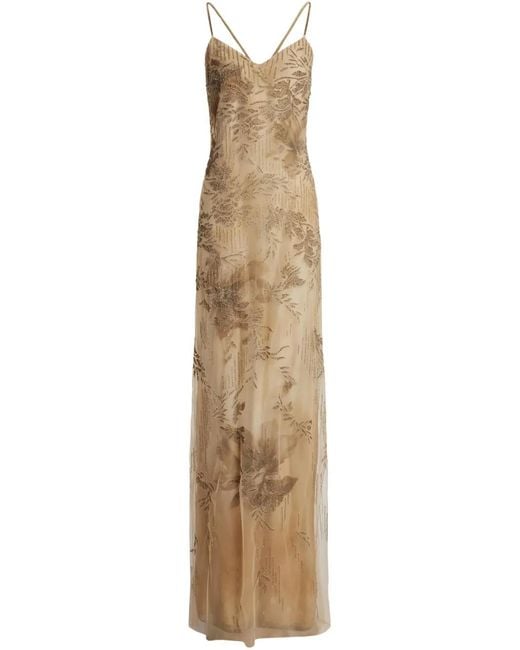 Ralph Lauren Natural Kacey Maxi Dress