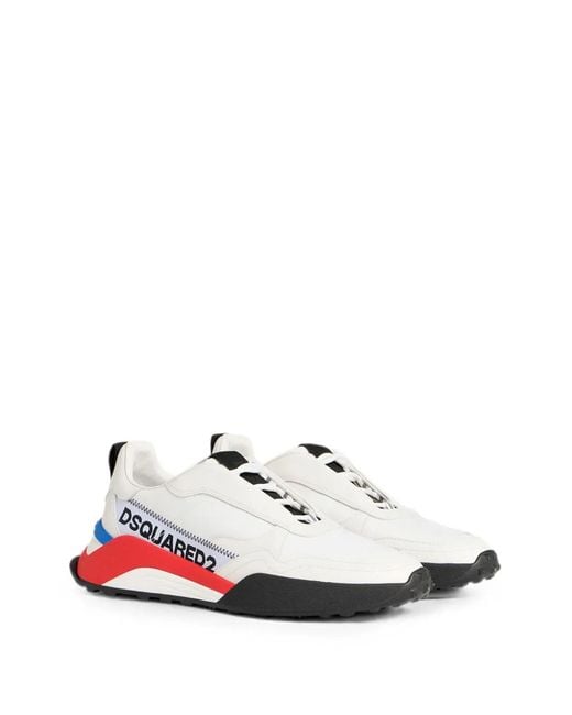DSquared² White D2 Flow Sneakers for men