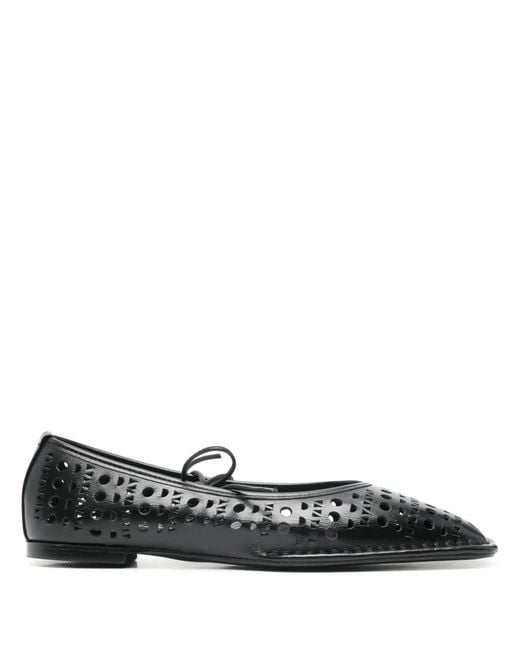 Alohas Black Sway Slit Ballet Flats