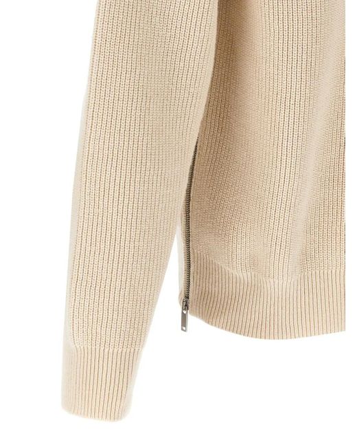 Jil Sander Natural Knitted Jumper for men