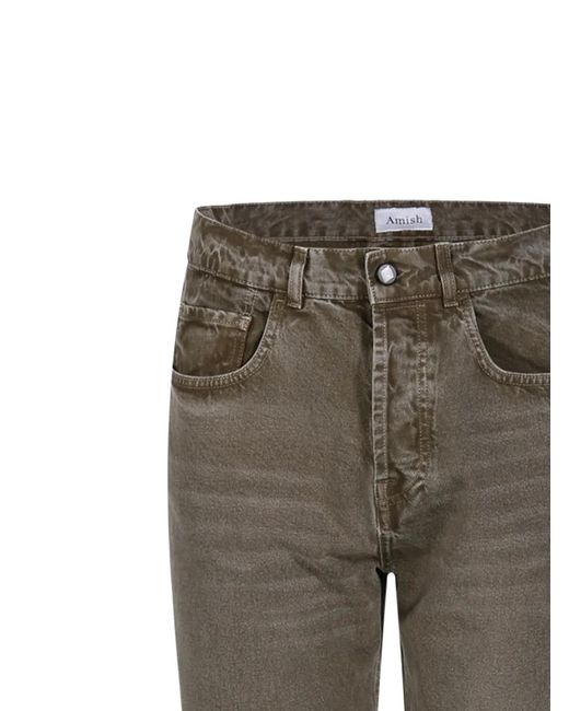 AMISH Gray Faded-Effect Jeans for men