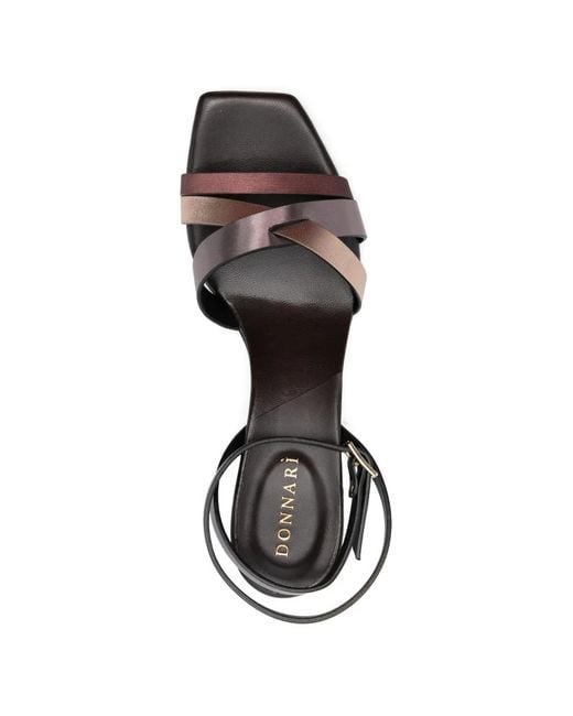 DONNARì White Strappy Leather Sandals