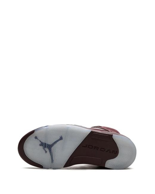 Nike Brown Air 5 "Burgundy" High-Top Sneakers for men