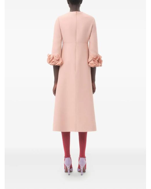 Valentino Garavani Pink Crepe Couture Midi Dress