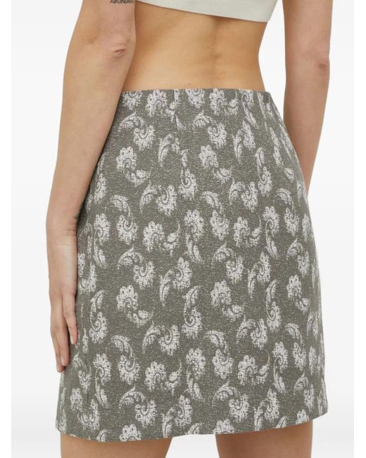 Samsøe & Samsøe Gray Printed Mini Skirt