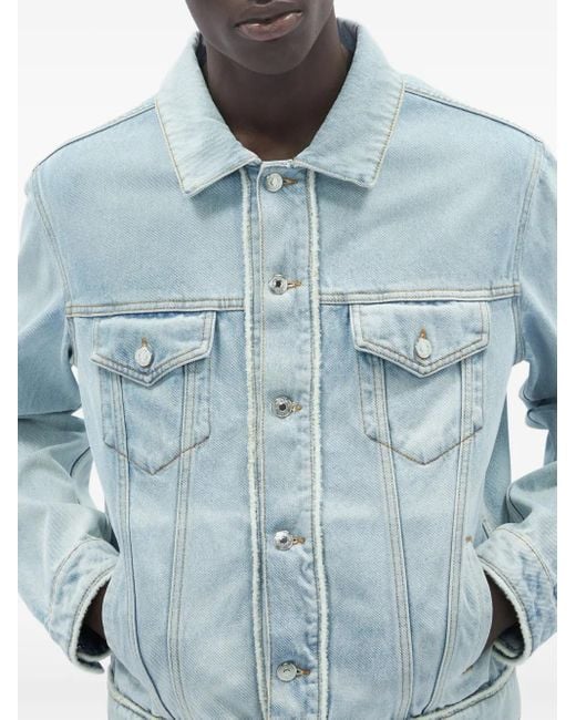 MSGM Blue Seam-Detail Denim Jacket for men