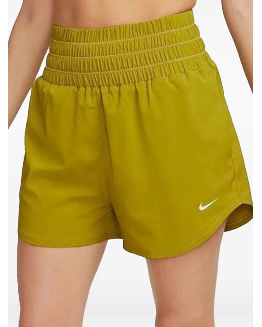 Nike Yellow Dri-Fit Ultra High-Waisted Shorts