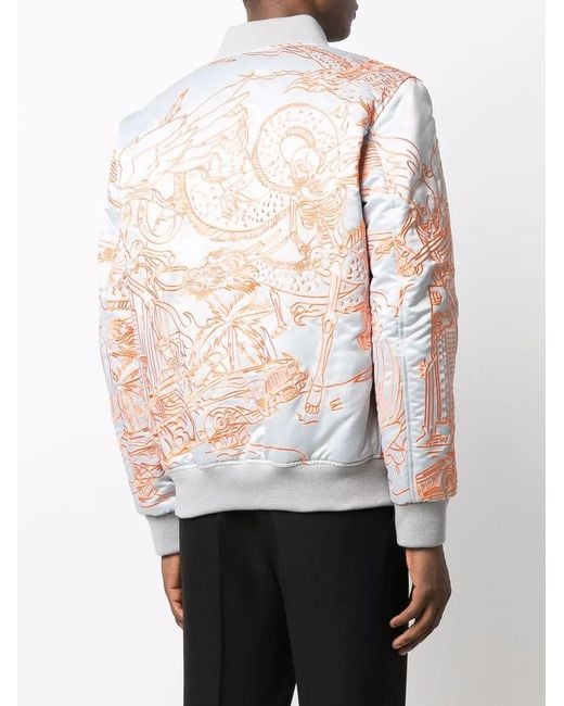 Philipp Plein Multicolor Tattoo-Motif Embroidered Bomber Jacket for men