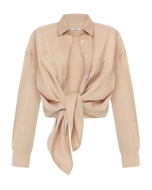 ANNAFOXY Natural Pocketed Shirt