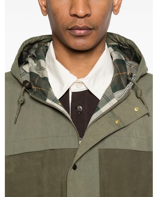 Barbour Green Logo-Embroidered Coat for men