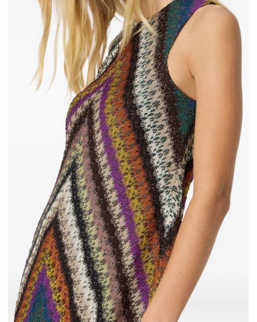 Missoni ジグザグパターン ミニドレス Orange