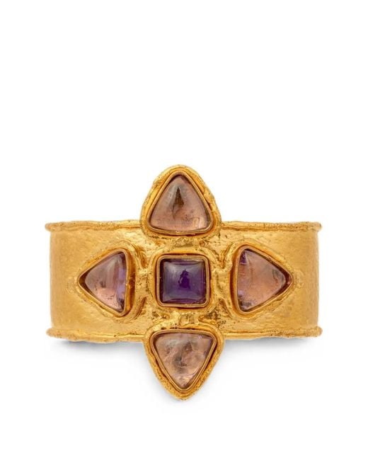 Sylvia Toledano Orange Sultan Amethyst Cuff Bracelet