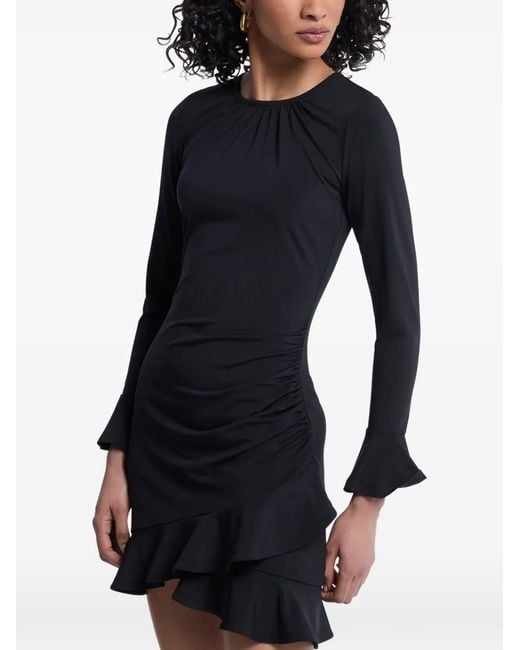 Michael Kors Blue Ruched Mini Dress