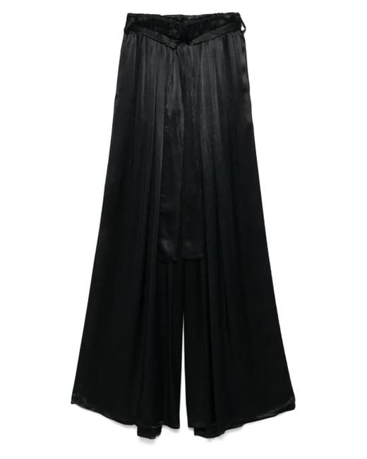 MOUTAKI Broek Met Wijde Pijpen in het Black