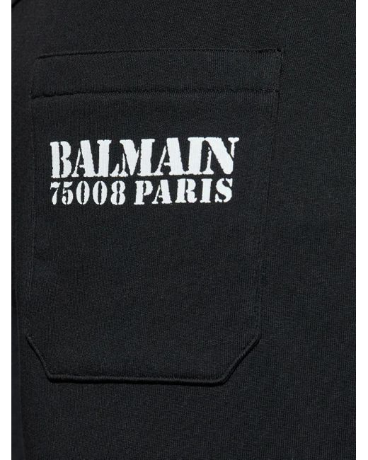 Balmain Blue Elasticated-Cuff Pants for men