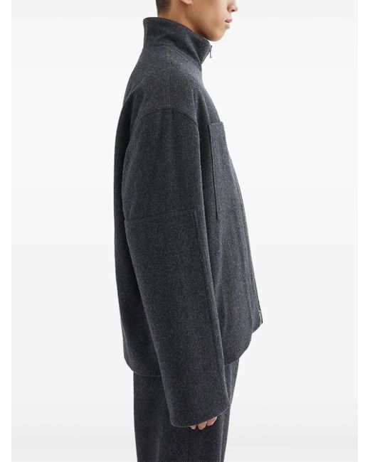 Jil Sander Black Felted Jacket for men