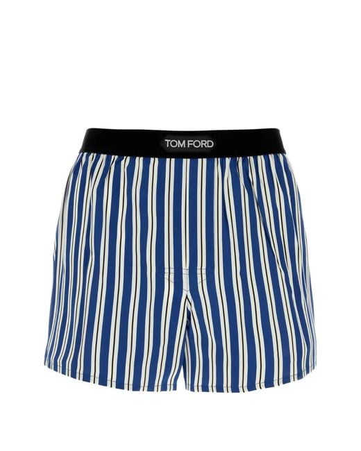 Tom Ford Blue Striped Loungewear for men