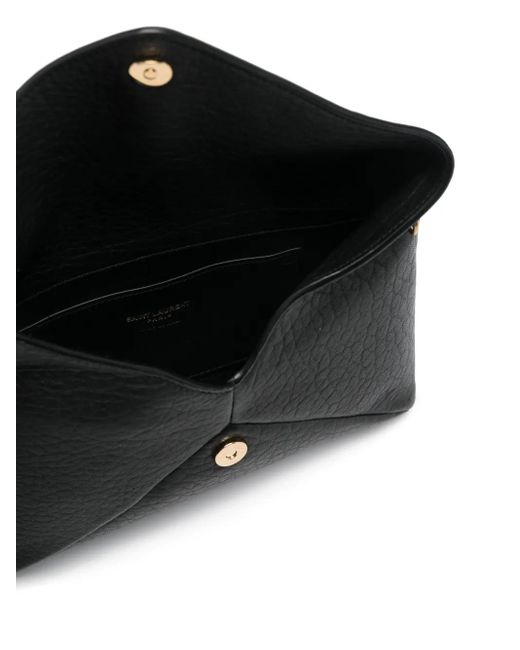 Saint Laurent Black Cassandre Clutch