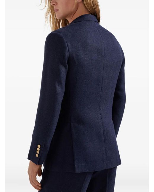 メンズ Brunello Cucinelli デコンストラクテッド ジャケット Blue