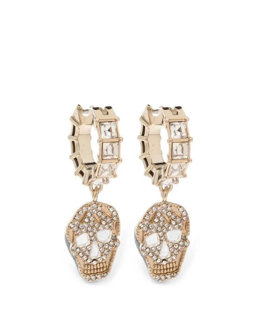McQueen Metallic Crystal-Embellished Earrings