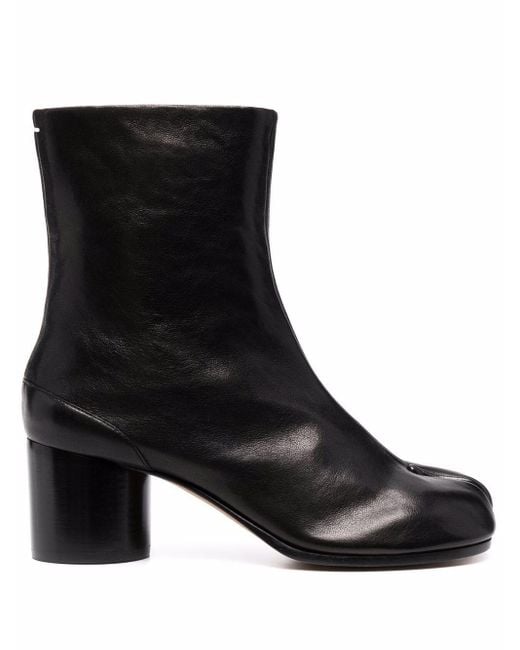 Maison Margiela Black Tabi 60mm Leather Ankle Boots