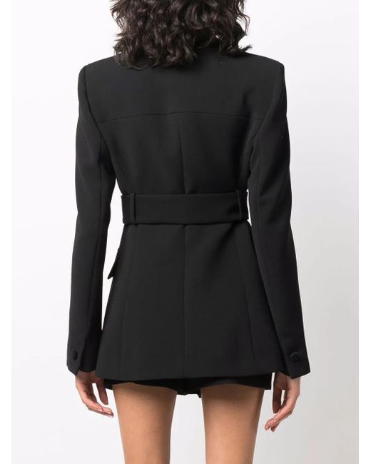 Blazer Con Cinturón Y Botones Versace de color Black