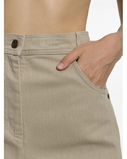Max Mara Natural Alamaro Wide-Leg Jeans