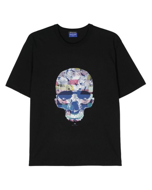 PS by Paul Smith T-Shirt mit Totenkopf-Print in Black für Herren