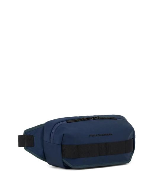 Piquadro Blue Logo-Appliqué Belt Bag