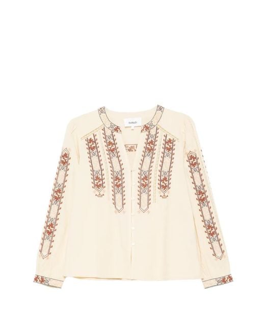 Ba&sh Natural Faustina Embroidered Blouse