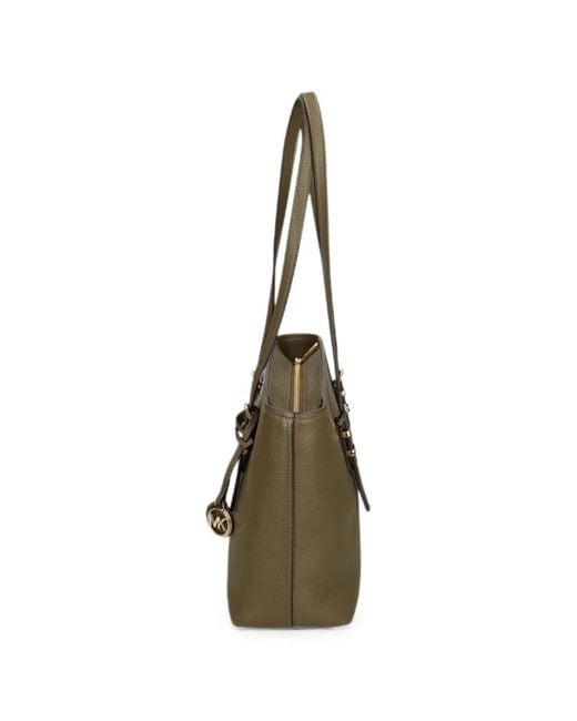 MICHAEL Michael Kors Natural Logo-Plaque Buckled Tote Bag