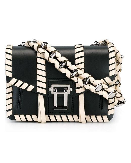 Proenza Schouler Black Hava Whipstitch Chain Shoulder Bag