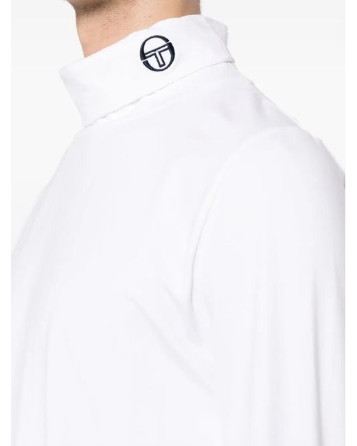 メンズ Sergio Tacchini タートルネック プルオーバー White
