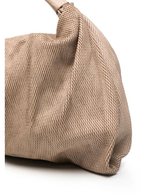 SOMMET Brown Aura Petalino Shoulder Bag