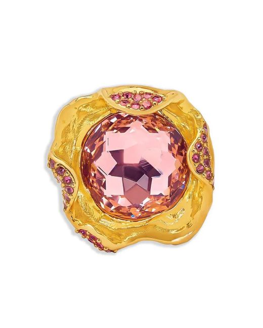 Oscar de la Renta Crystal Nest リング Pink