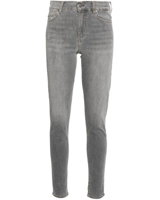 Liu Jo Gray High-rise Skinny Jeans
